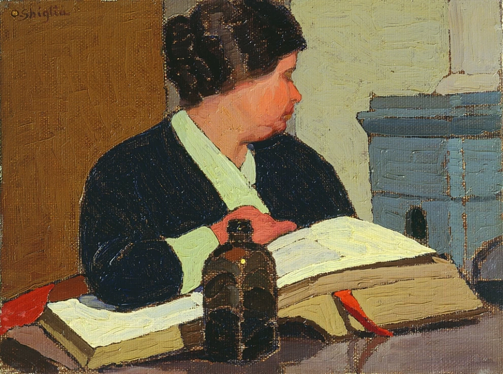 Donna con libro